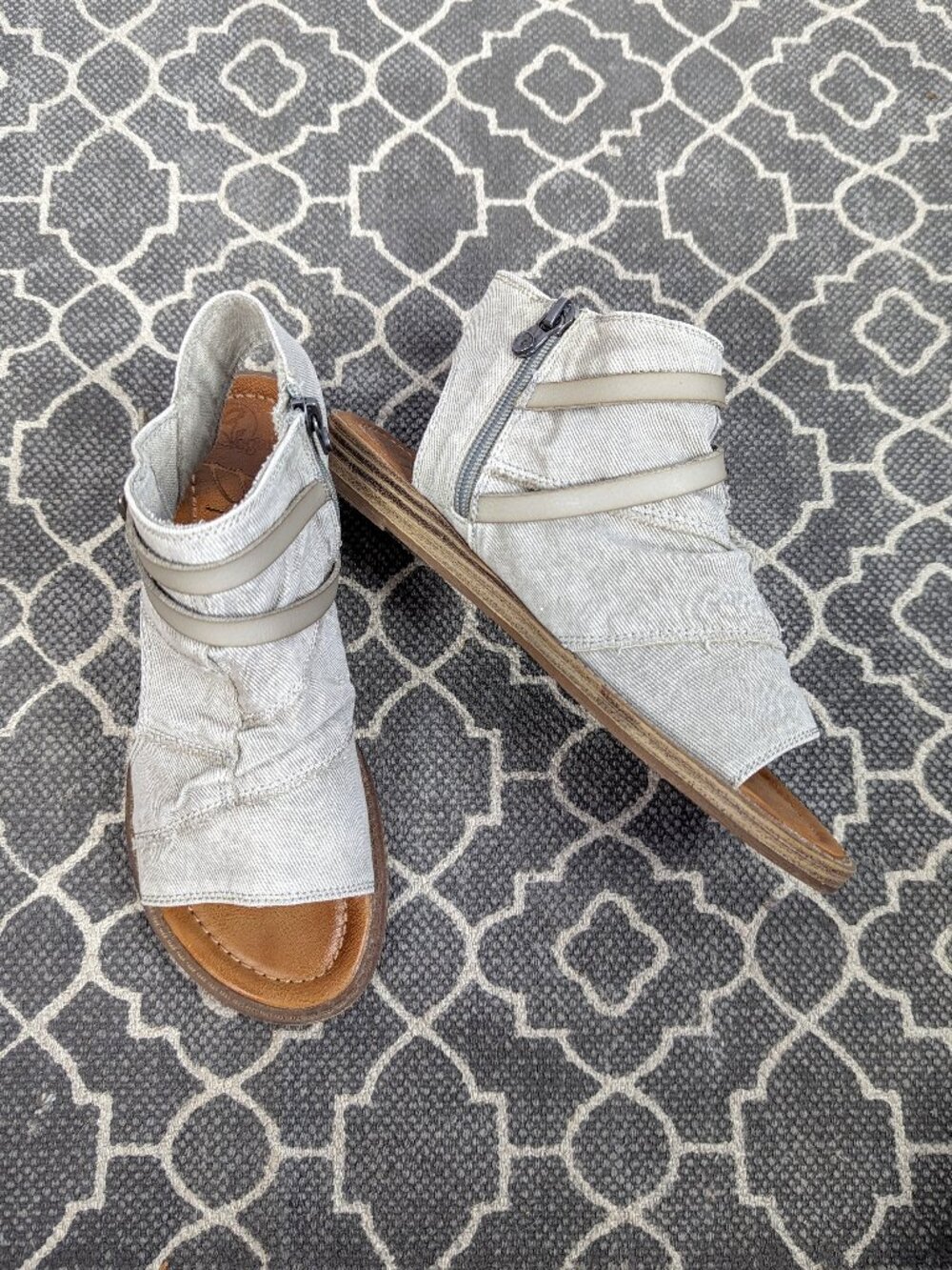 BLOWFISH Malibu Denim Gladiator Sandals Sz 6B